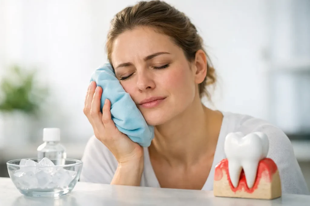 Cómo reducir inflamación post extracción dental