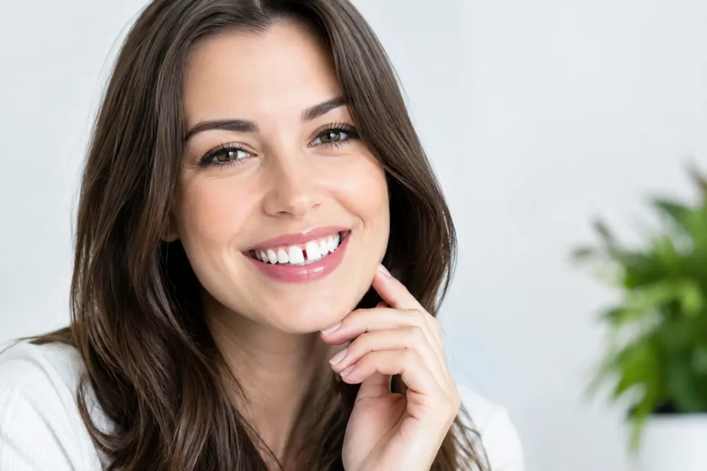 Diseño de sonrisa para dientes separados