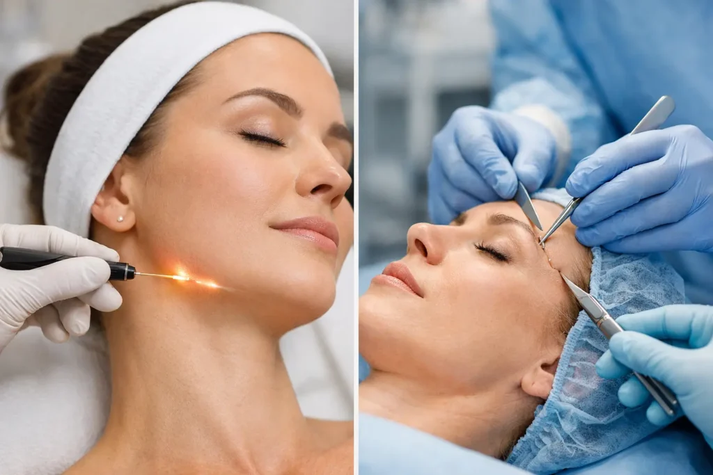 Endolifting versus cirugía facial: ¿cuál elegir?